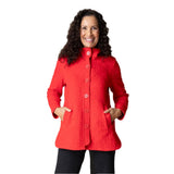 Box Quilt High Neck Jacket in Apple Red - 53315-APL - Size M Only!