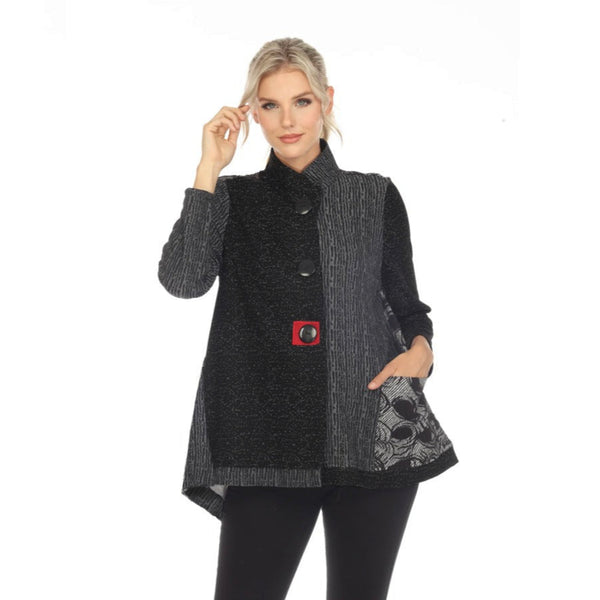 Soft Knit Mixed-Media Jacket - 3418DK - Sizes S & XL