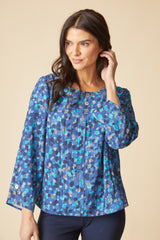 Habitat Dot Pleat Back Button Pullover - Tide - image 2