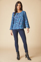 Habitat Dot Pleat Back Button Pullover - Tide - image 3