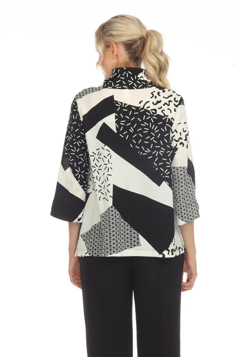 "Starburst" Abstract-Print Blouse - 3448-B/G