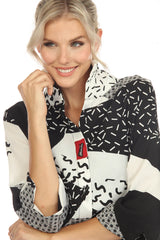 "Starburst" Abstract-Print Blouse - 3448-B/G