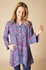Habitat Destination Unknown Floral Artist Shirt - GRAPE - image 2