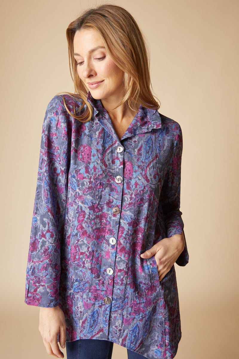 Habitat Destination Unknown Floral Artist Shirt - GRAPE - image 3