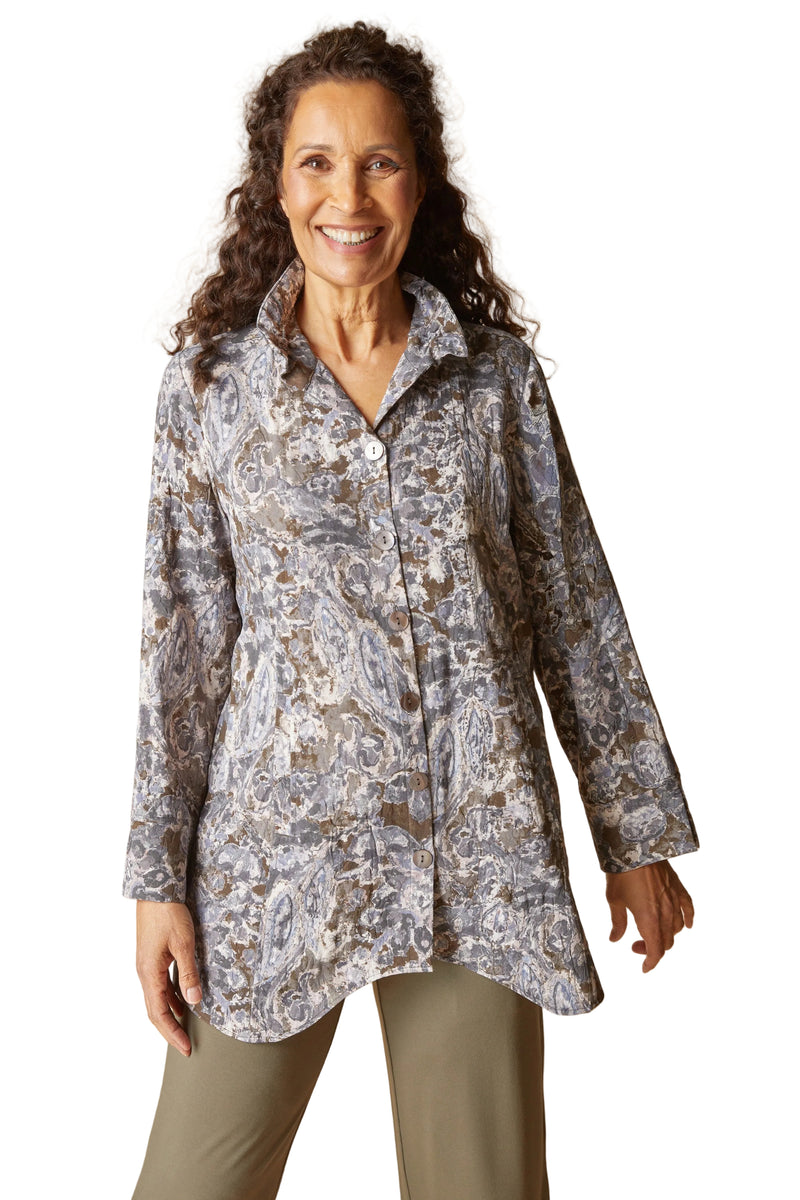 Habitat Destination Unknown Floral Artist Shirt - JAVA - image 1