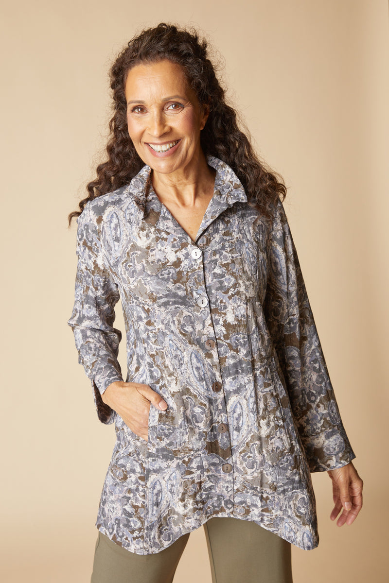 Habitat Destination Unknown Floral Artist Shirt - JAVA - image 2