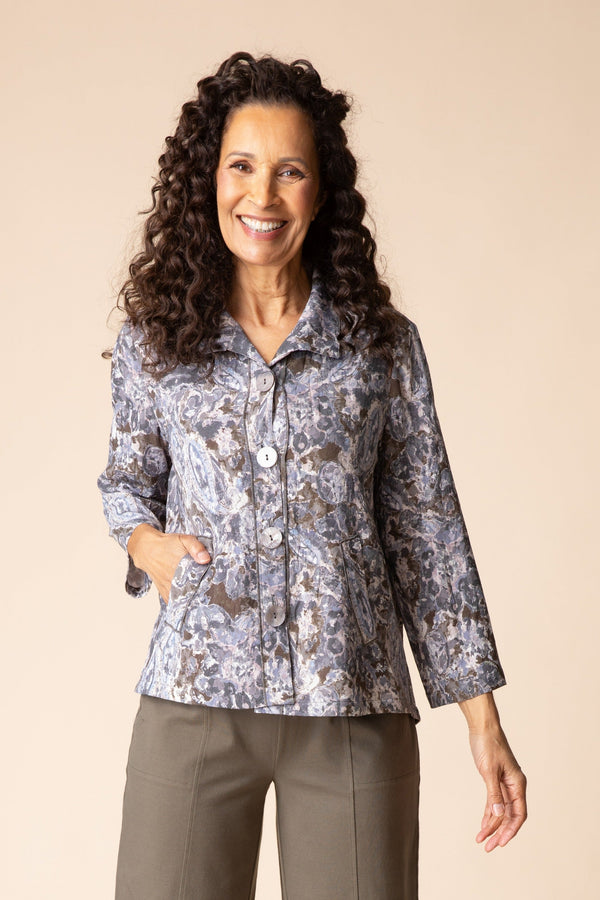 Floral Pleat Back Jacket - 34849