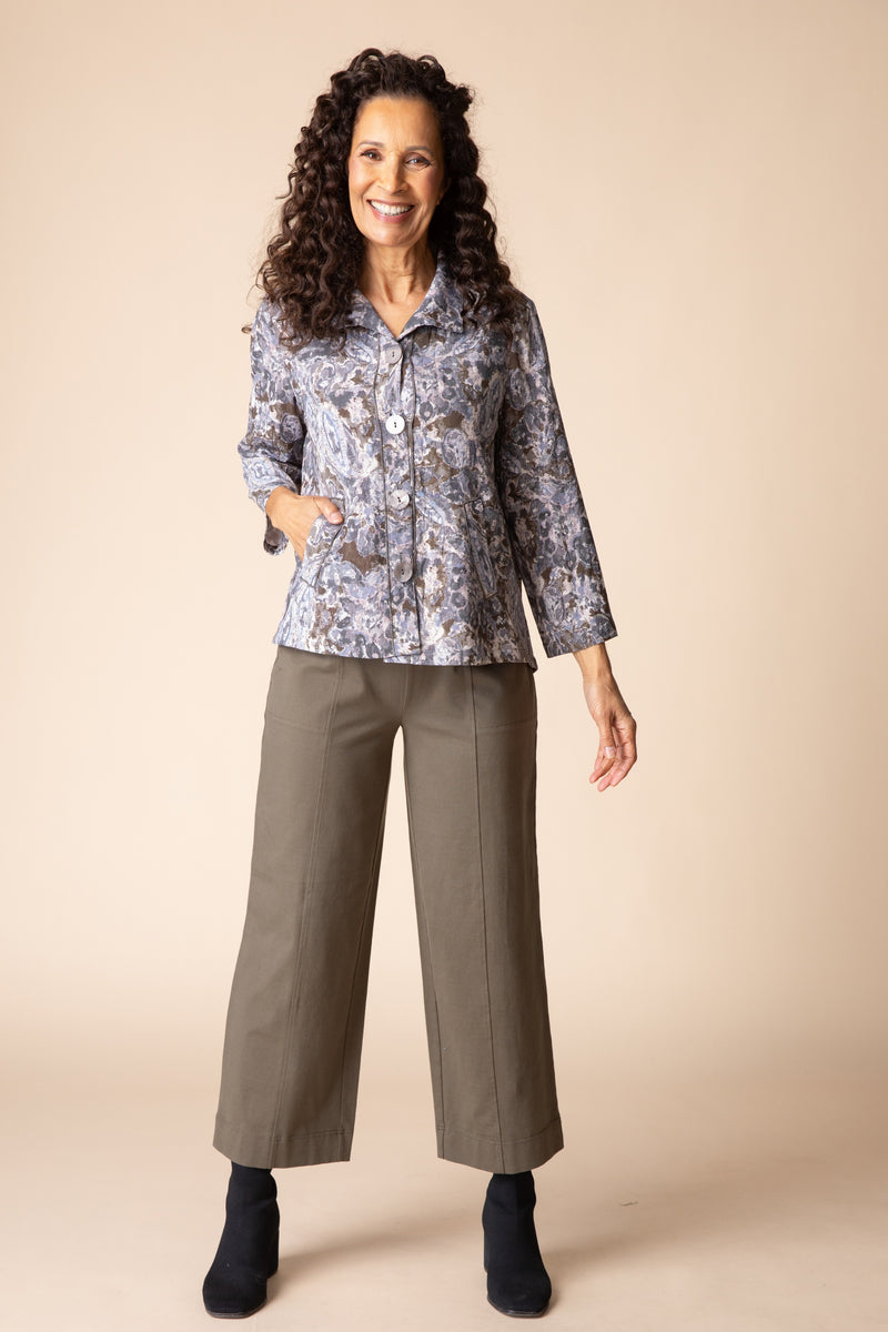 Floral Pleat Back Jacket - 34849