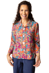 Habitat Floral Pleat Back Jacket - Burnt Sienna - image 1