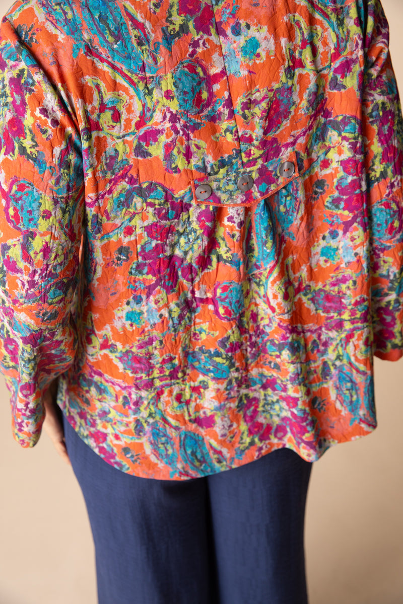 Habitat Floral Pleat Back Jacket - Burnt Sienna - image 3