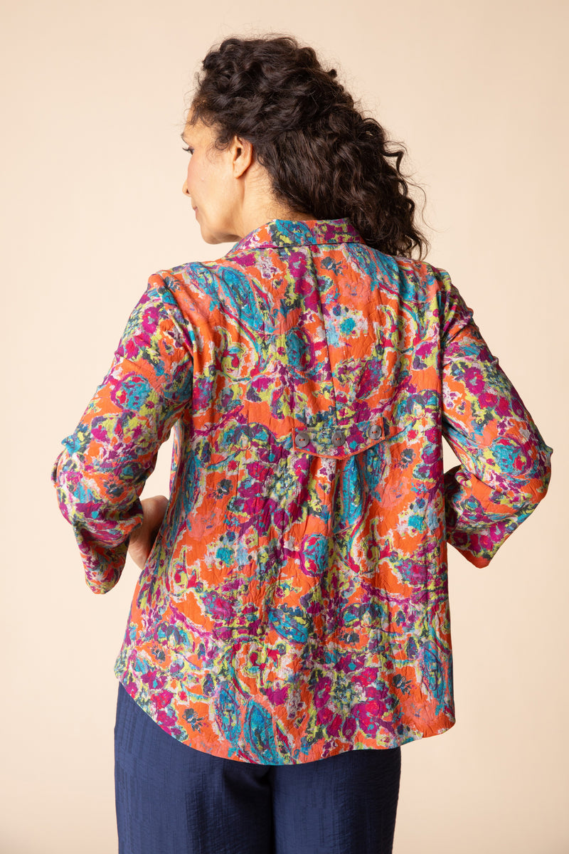 Habitat Floral Pleat Back Jacket - Burnt Sienna - image 4