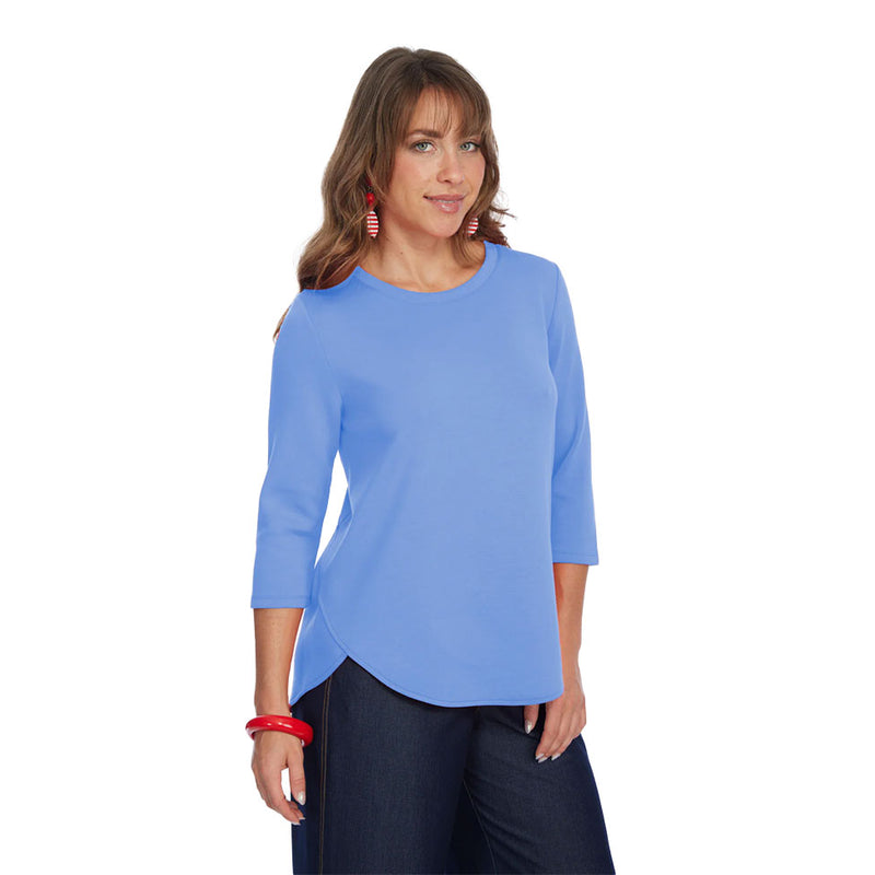 Soft Knit Top in Cornflower  - ZOFI-CRN
