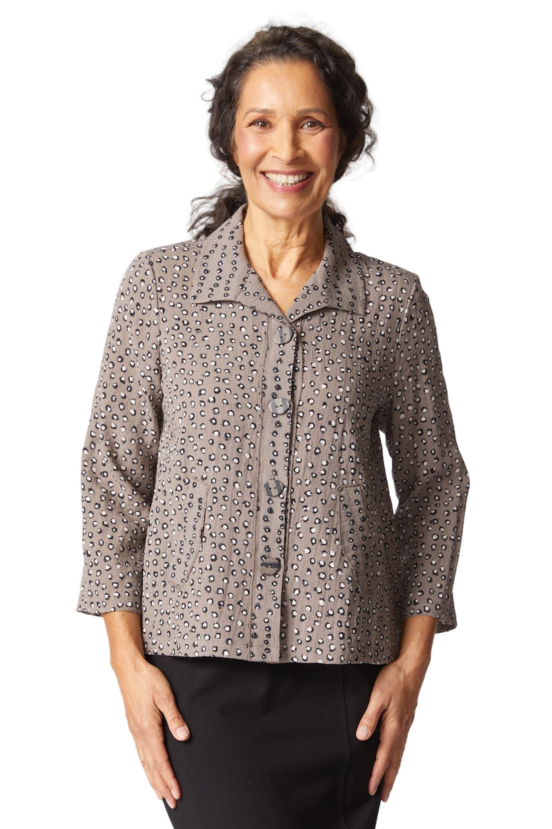 Mini Dot Textured Jacket - 35649