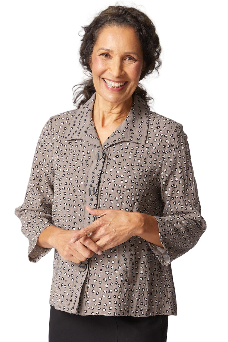 Mini Dot Textured Jacket - 35649