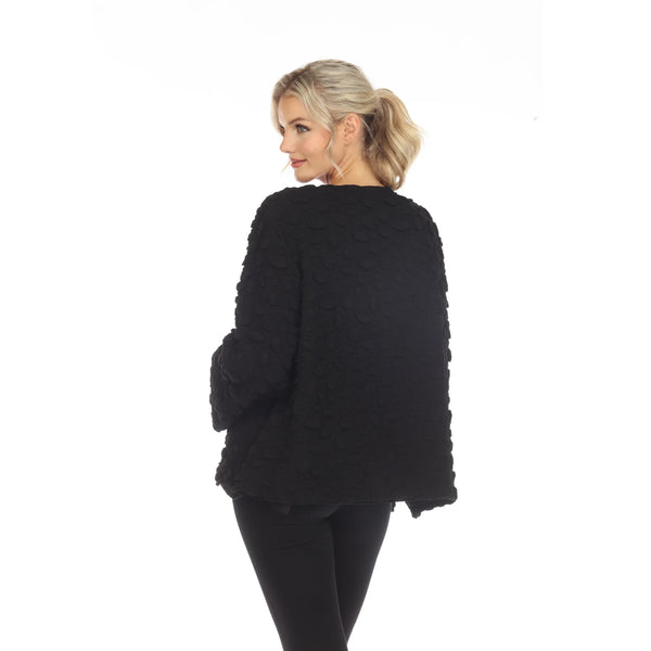 Moonlight Solid Textured Jacket in Black - 3576-BLK - Size S Only!