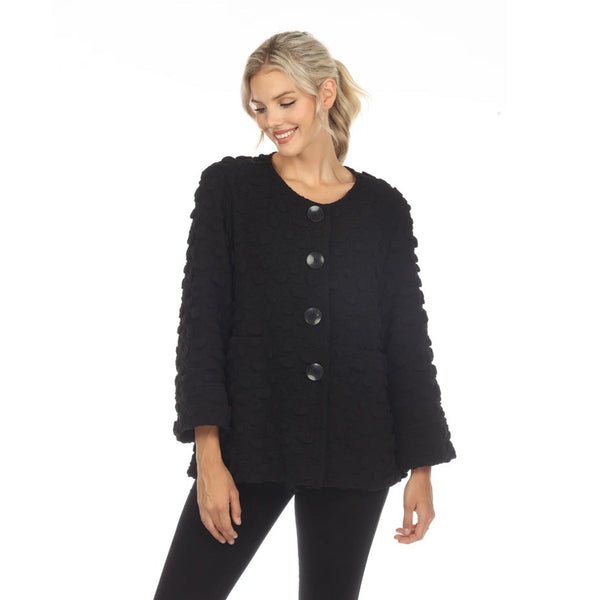 Moonlight Solid Textured Jacket in Black - 3576-BLK - Size S Only!