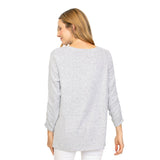 Long V-Neck Sweater Tunic - 35871