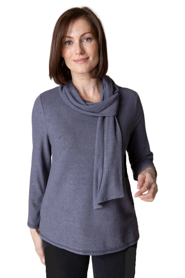 Soft Knit Scarf Sweater- 35880