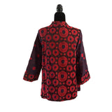 Polka-Dot Jacquard Jacket in Red - 3592-RD