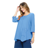 Pocket Tunic in French Blue - SC-116A-BLU
