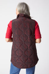 Reversible Mosaic Print Puffer Vest - 36625