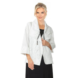 Crackle Print Jacket in White - 6793J-WHT