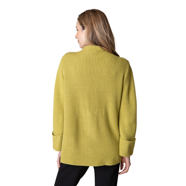 Habitat Cotton Shaker Funnel Neck Tunic Sweater in Pear - 87415-PR