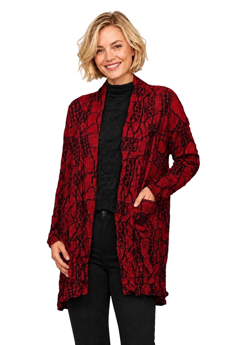 The Heidi Bold Crinkled Sweater Tunic - CB65373