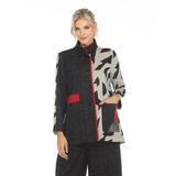 Colorblock Animal-Print Pocket Jacket - 3773