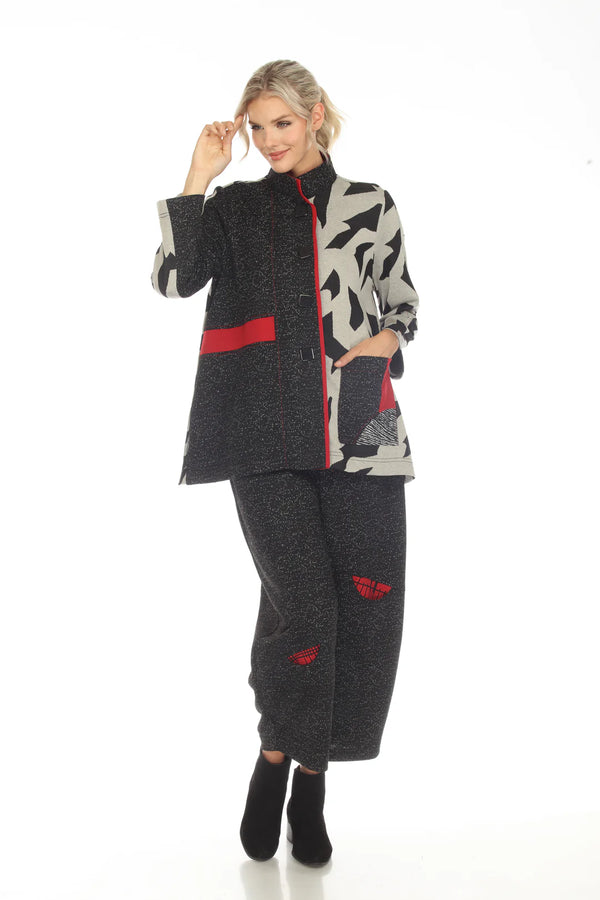 Colorblock Animal-Print Pocket Jacket - 3773
