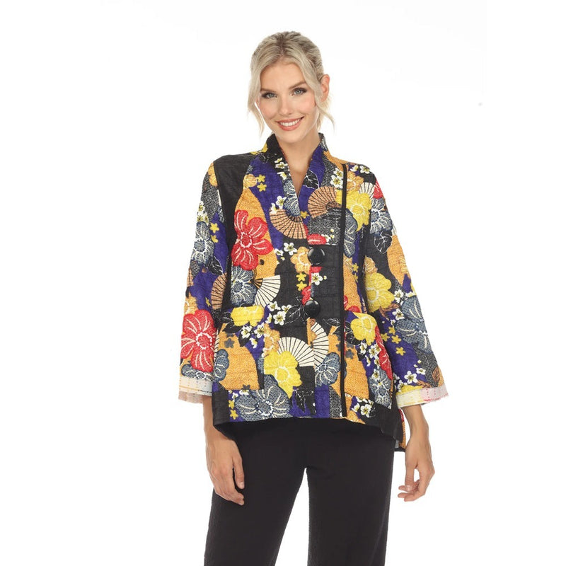 Moonlight ASIAN INSPIRED Fans With Flowers Jacket in Multi - 3790