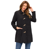 Textured Cotton Stretch Jacket in Black  - JT410-BLK