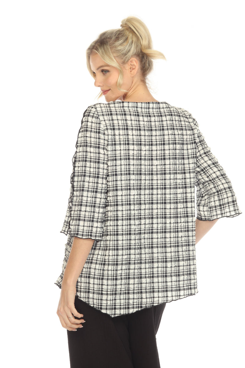 Moonlight Check SharkBite Tunic Top  - 3824