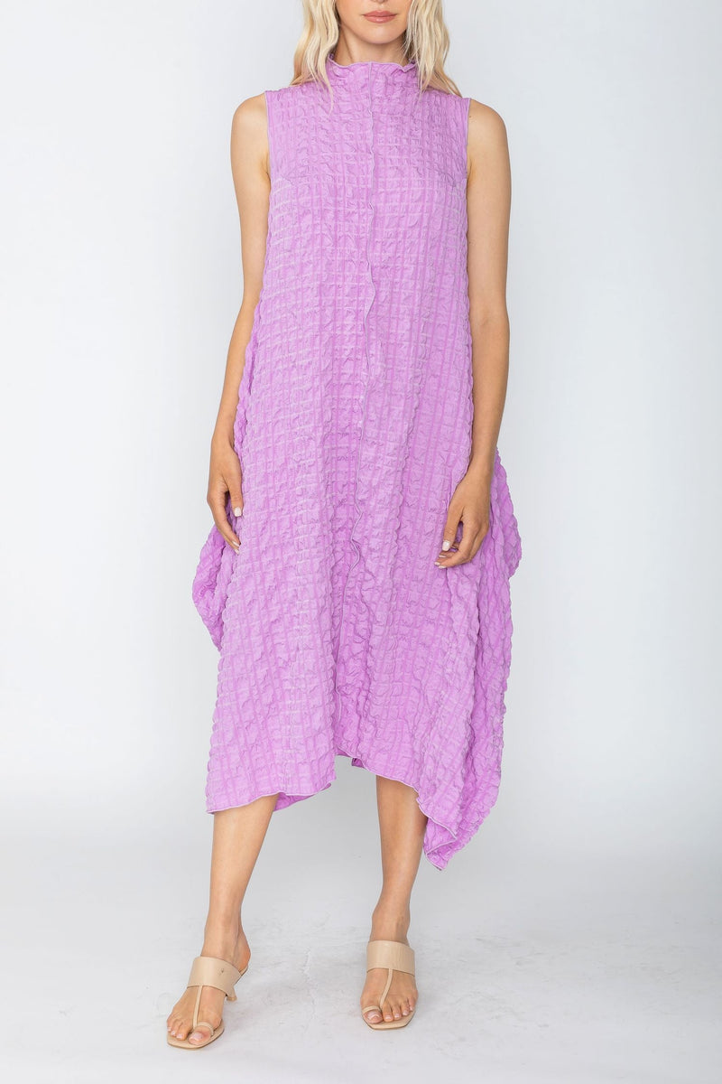 Bubble Check High Neck Dress - 3850D