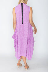 Bubble Check High Neck Dress - 3850D