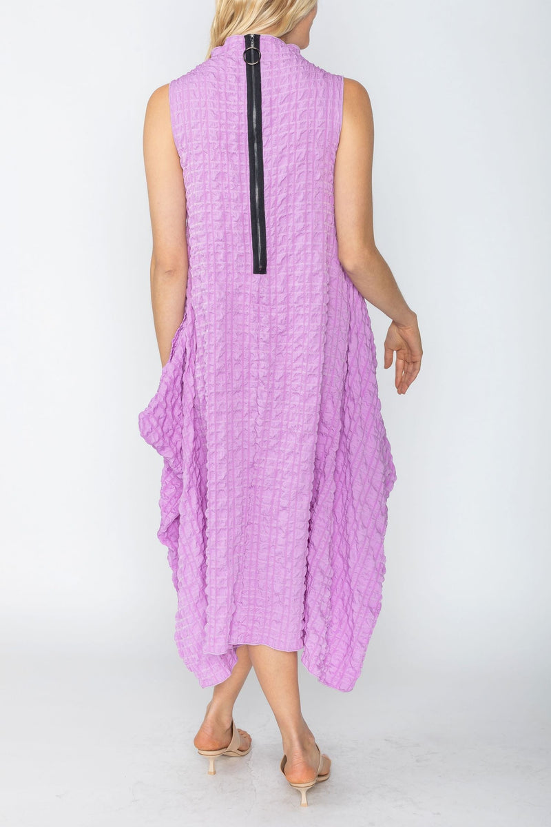 Bubble Check High Neck Dress - 3850D