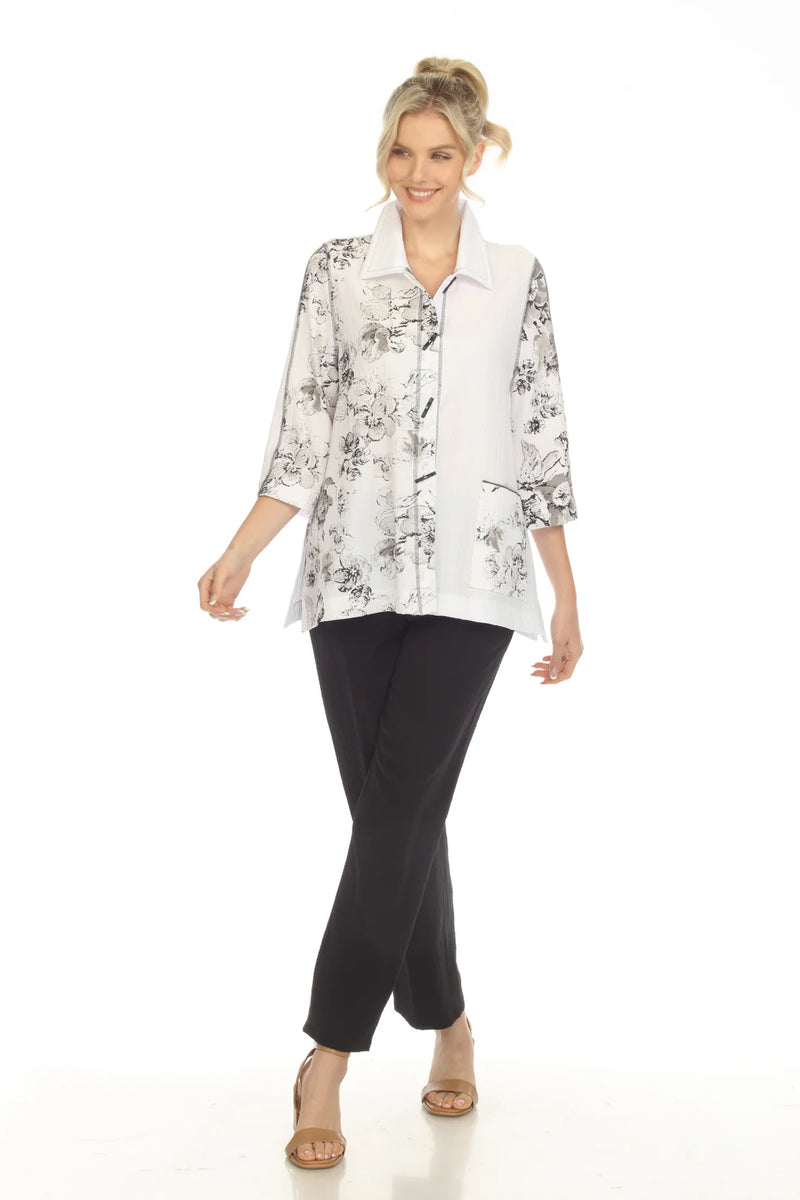 Floral Pocket Blouse/Jacket - 3879AB