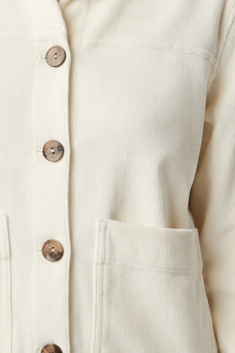 Corded Velour Jacket — pearl