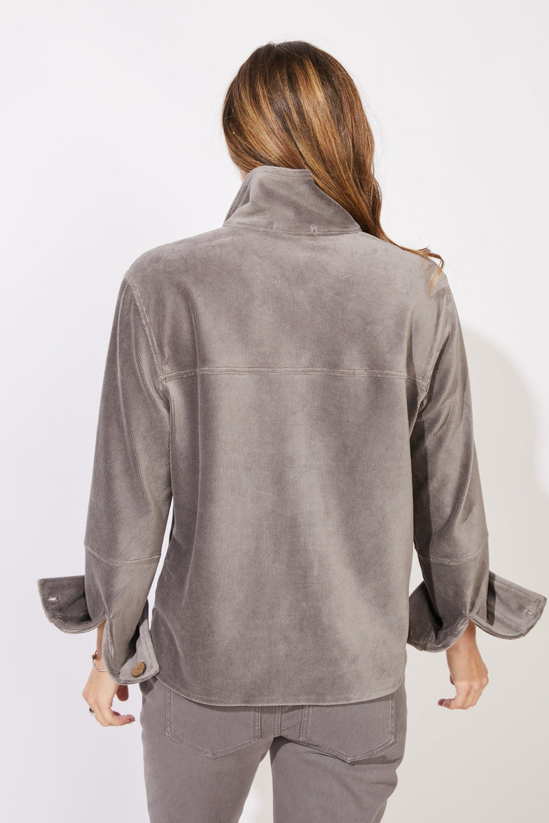 Corded Velour Jacket — pearl