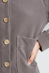 Corded Velour Jacket — pearl