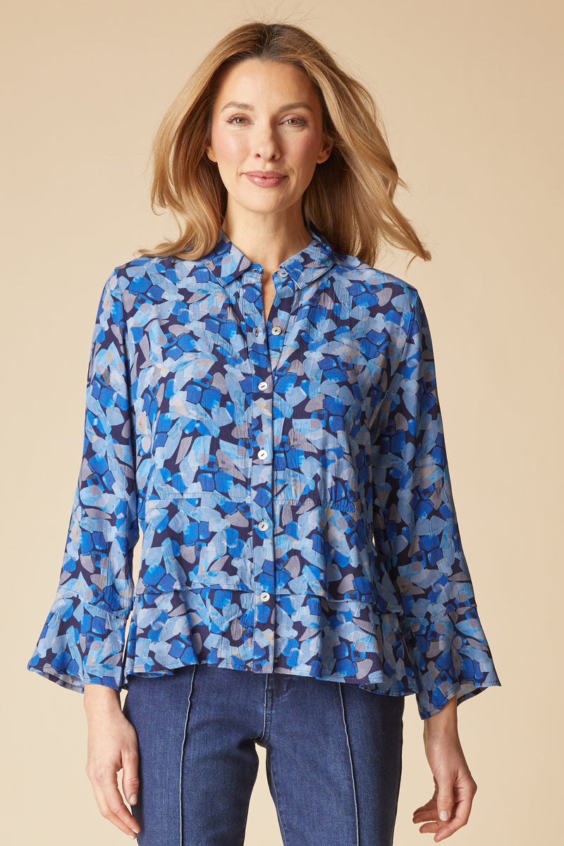 Habitat Painted Stones Flounce Shirt - Tide - image 2