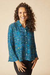 Viscose Rayon Crepe Garden Flounce Shirt - 39620