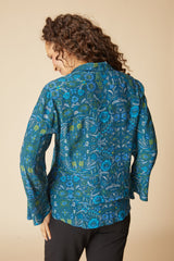 Viscose Rayon Crepe Garden Flounce Shirt - 39620