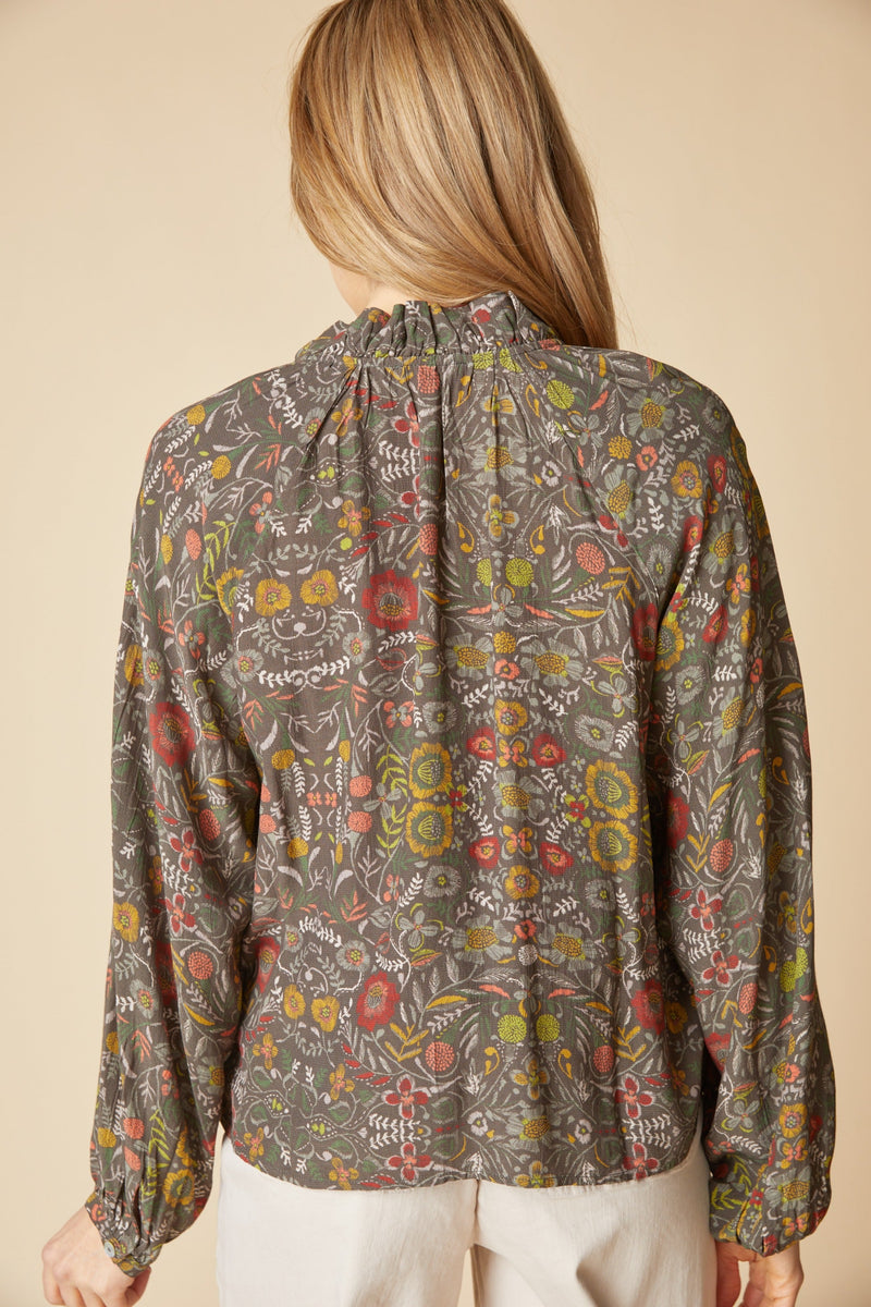 Garden Ruched Collarshirt - 39625