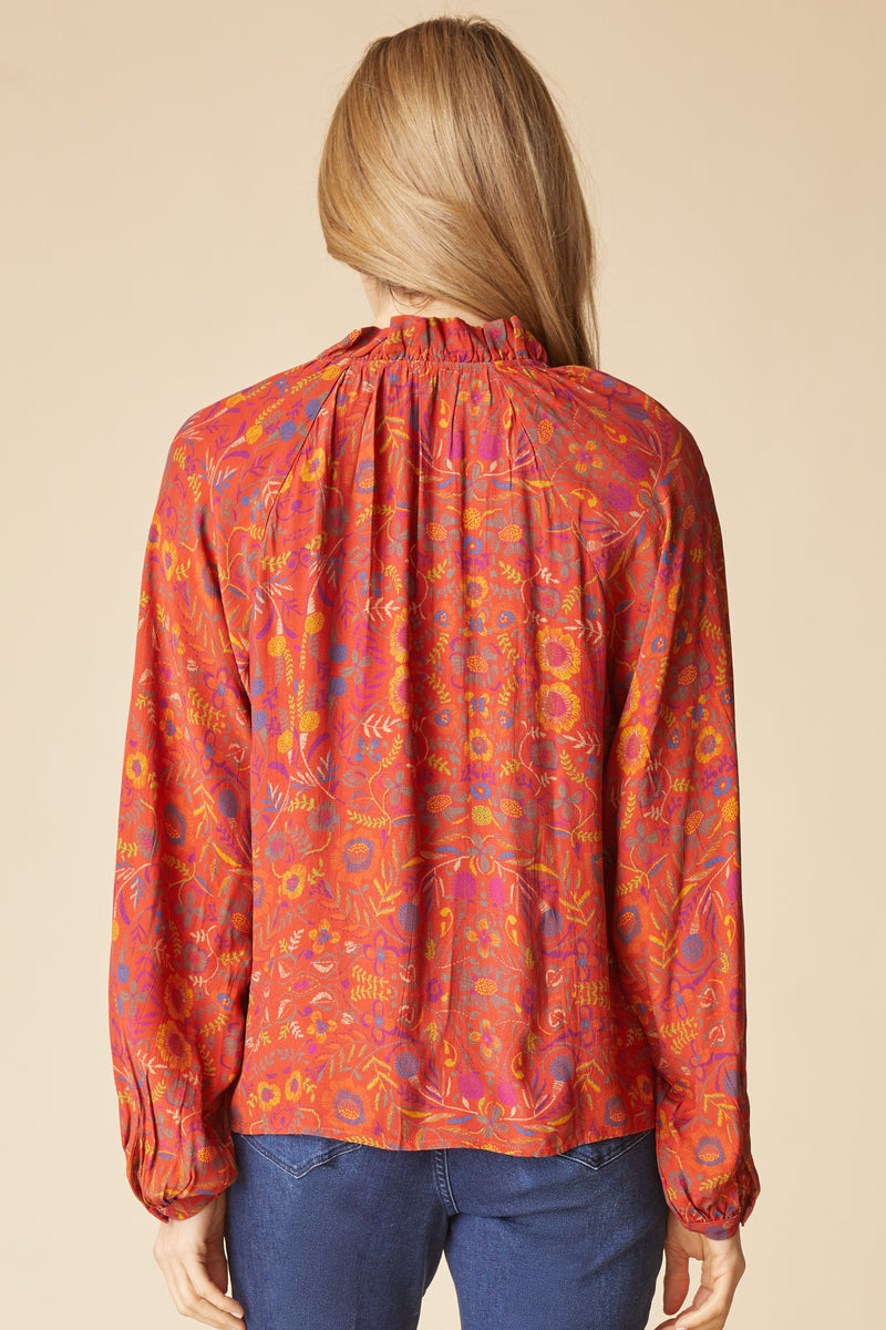 Habitat Garden Ruched Collarshirt - Sienna - image 2