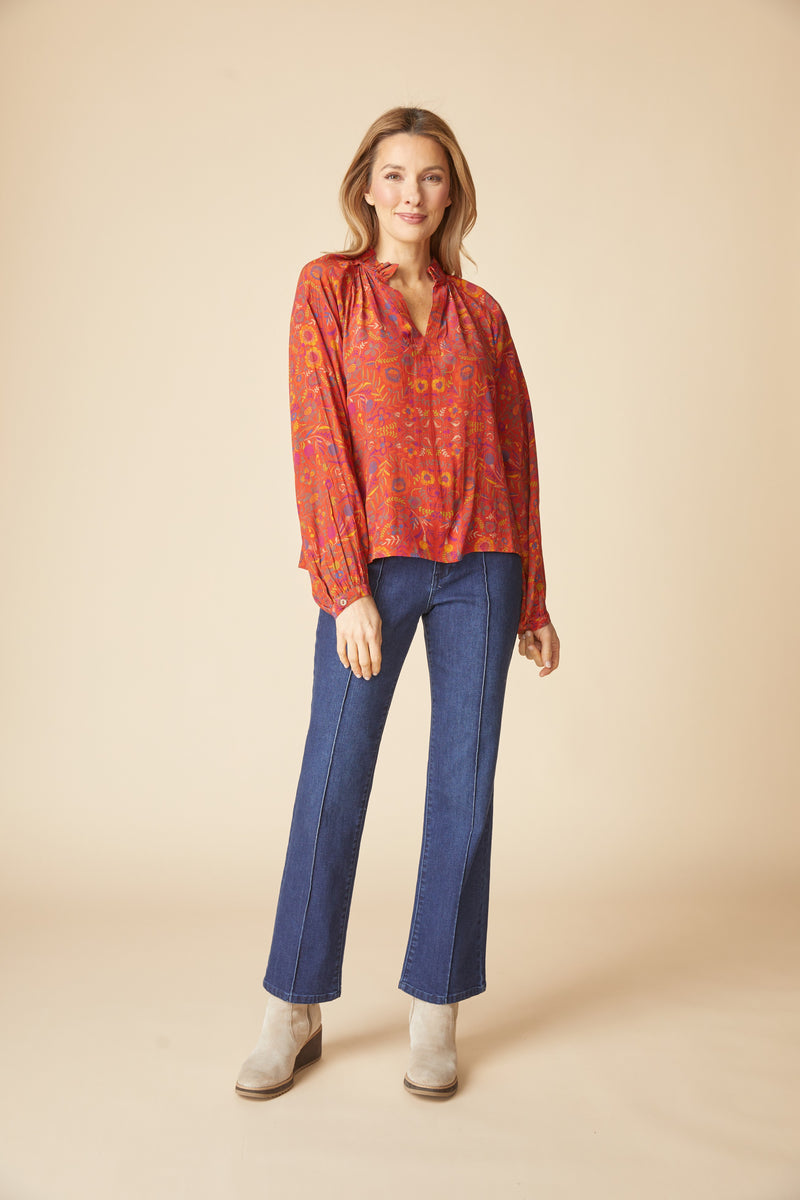 Habitat Garden Ruched Collarshirt - Sienna - image 3