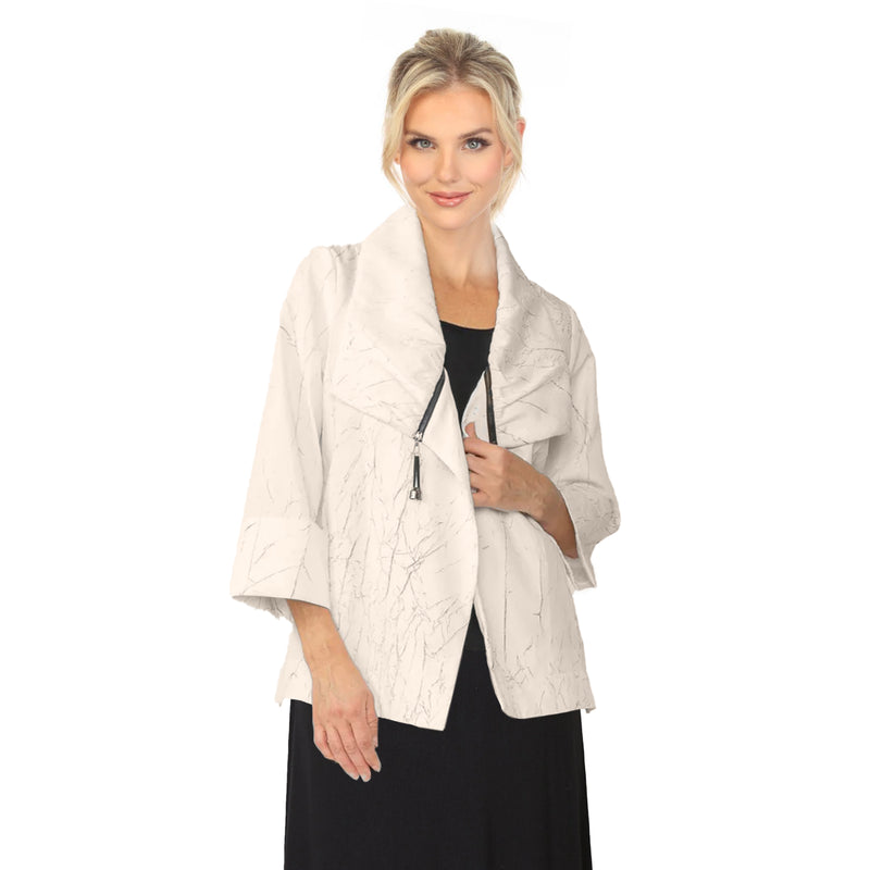 Crackle Print Jacket in Taupe - 6793J-TPE