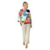 Just In! Colorblock Floral-Print Asymmetric Jacket in Multi - 7261J