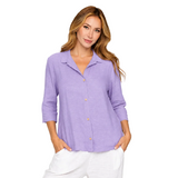 Textured Cotton Button-Front Shirt  - NS117
