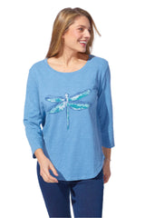 Destination Dragonfly Hi Low Cotton Tee - 40004